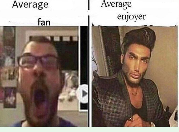 Average Fan vs. Average Enjoyer - Meme Template and Creator